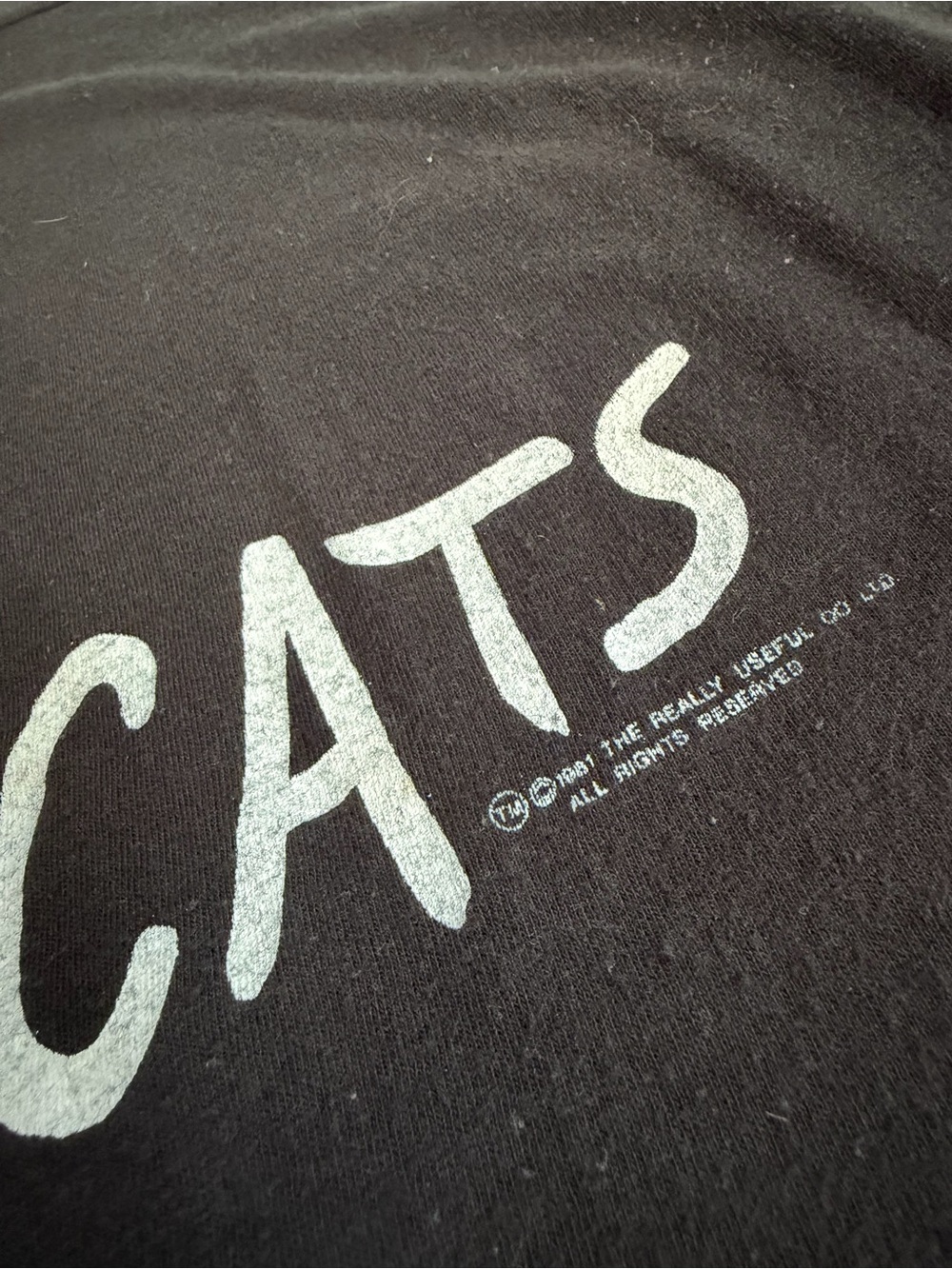 Vintage 1981 CATS Broadway Musical T-Shirt Single Stitch USA Large